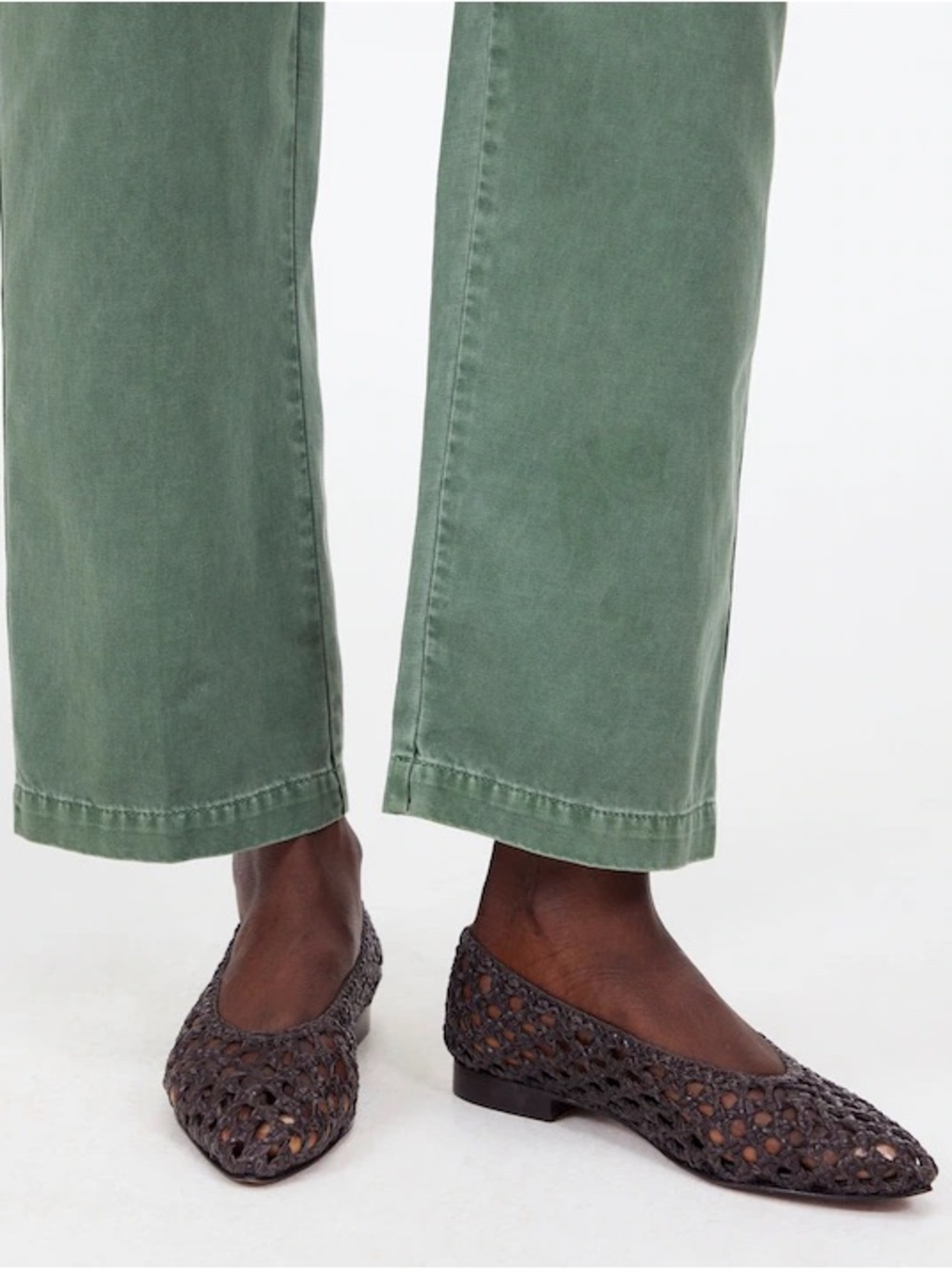 Madewell Brown Braided Pointed-Toe Flats - Picture 6 of 9